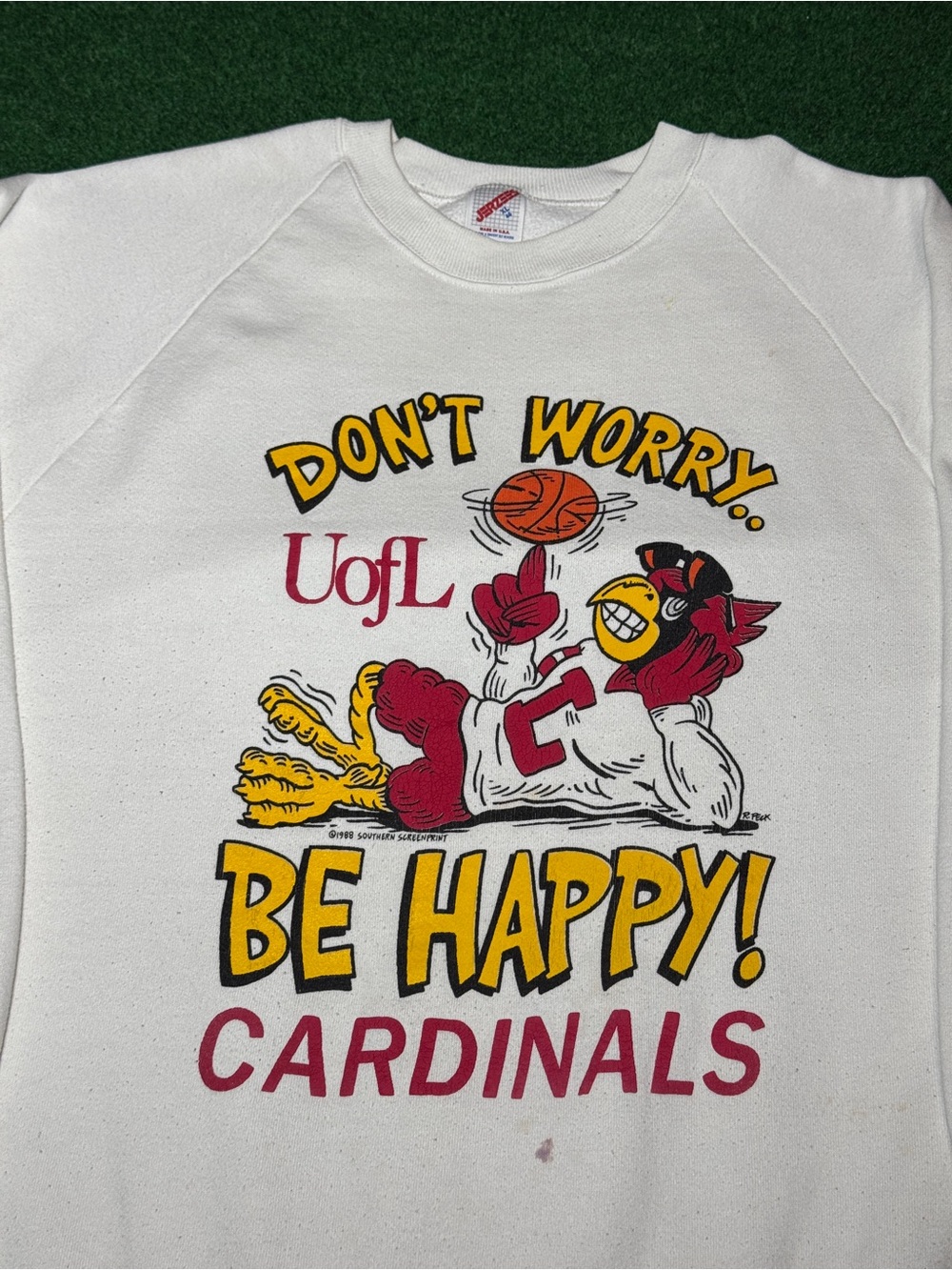 Vintage 90s University of Louisville Cardinals Crewneck Sweatshirt College XL